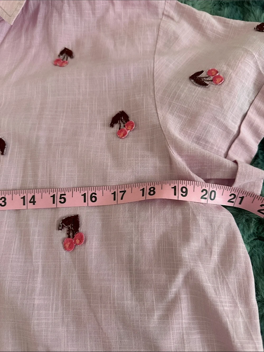 Anthropologie Maeve Cherry Surf Buttondown Shirt - Picture 7 of 9